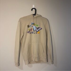 Beige Graphic Hoodie